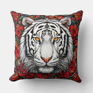 White tiger cushion