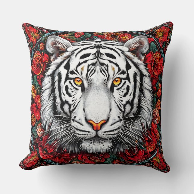 White tiger cushion (Front)
