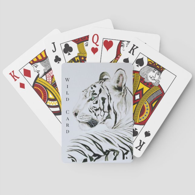 White Tiger Customisable Playing Cards (Back)