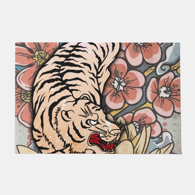 White Tiger Doormat (Front)