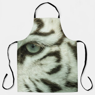 WHITE TIGER FACE APRON