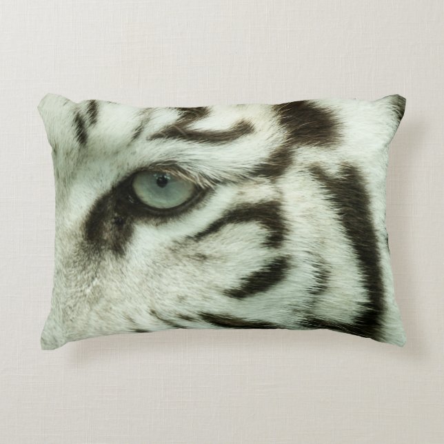 WHITE TIGER FACE DECORATIVE CUSHION (Front)