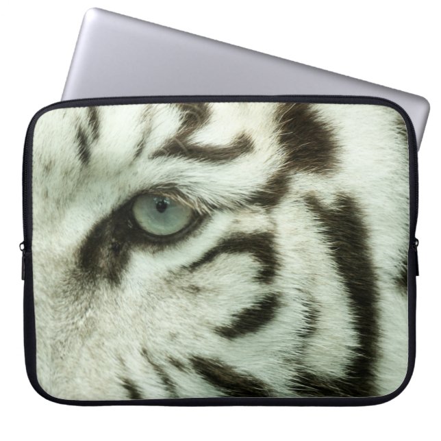 WHITE TIGER FACE LAPTOP SLEEVE (Front)