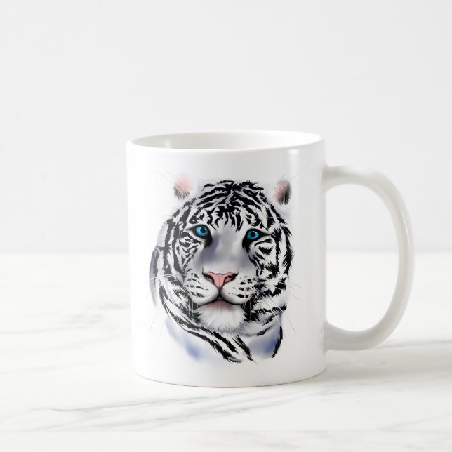 White Tiger Face Mug (Right)