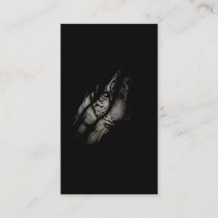 White Tiger Face Torn Claw Wild Safari Animal Cat Business Card