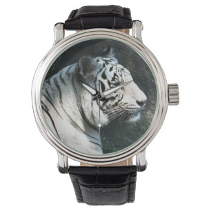 White tiger face watch