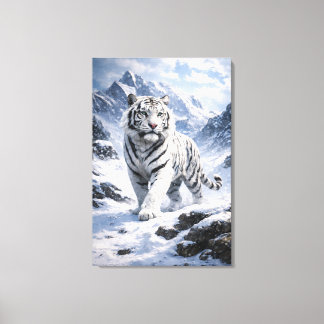 White Tiger Fantasy Art | Man Jiang Hong Art Serie Canvas Print