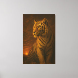 White Tiger Fantasy Art – Mystic Jungle Light Canvas Print