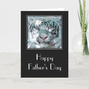 White Tiger Father's Day Card