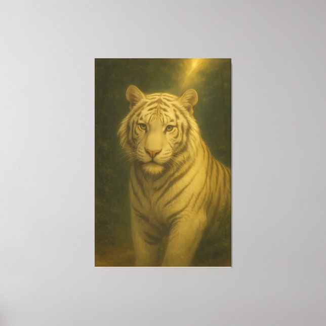 White Tiger Fine Art – Majestic Portrait Canvas Print (Front)