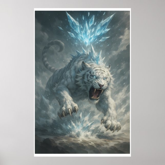 White Tiger – Frost King Ice Burst Descent – ManJi Poster (Front)