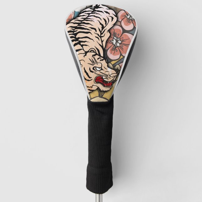 White Tiger Golf Head Cover (Front)
