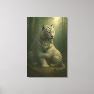 White Tiger – Guardian of Light – ManJiangHong Art Canvas Print