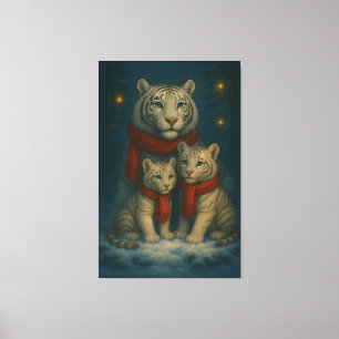 White Tiger – Guardian of Light – ManJiangHong Art Canvas Print