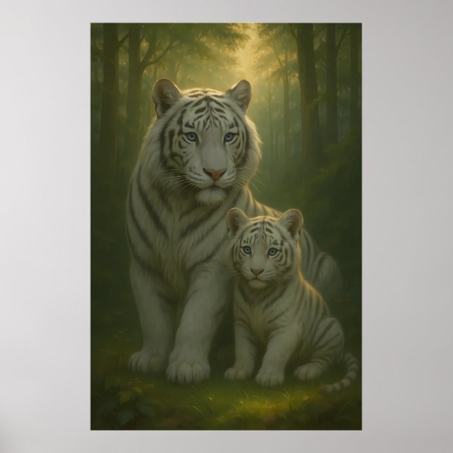 White Tiger – Guardian of Light – ManJiangHong Art Poster (Front)