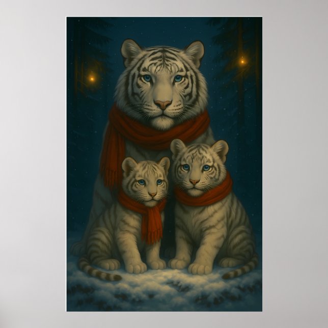 White Tiger – Guardian of Light – ManJiangHong Art Poster (Front)