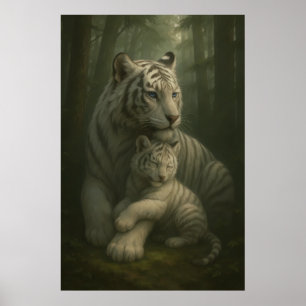 White Tiger – Guardian of Light – ManJiangHong Art Poster