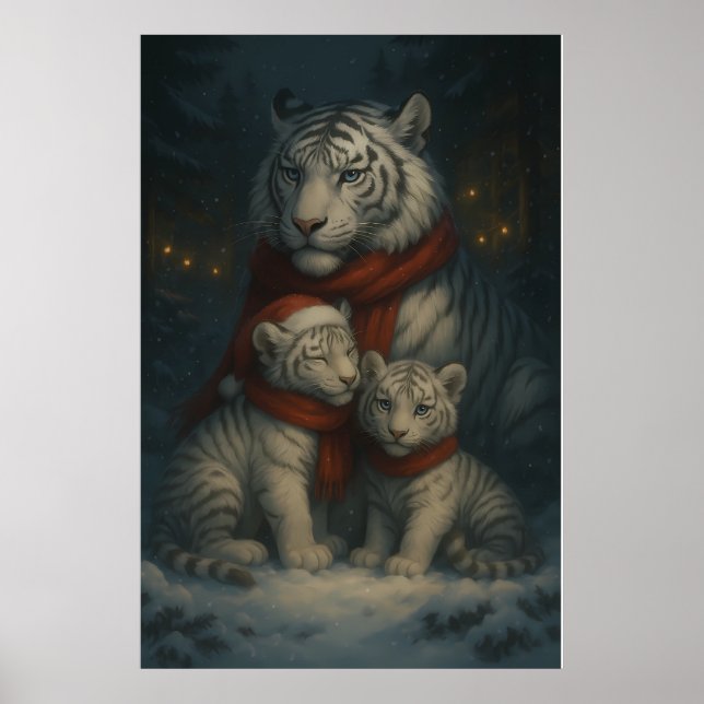 White Tiger – Guardian of Light – ManJiangHong Art Poster (Front)