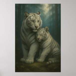 White Tiger – Guardian of Light – ManJiangHong Art Poster