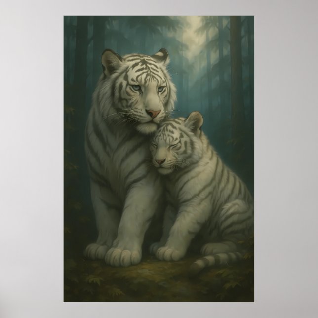 White Tiger – Guardian of Light – ManJiangHong Art Poster (Front)