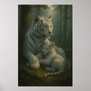 White Tiger – Guardian of Light – ManJiangHong Art Poster