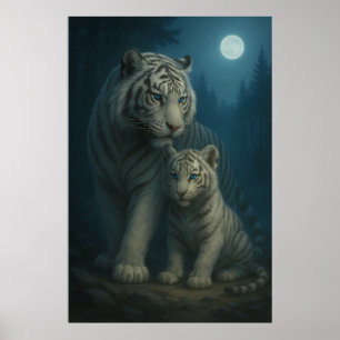 White Tiger – Guardian of Light – ManJiangHong Art Poster