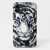 White Tiger Head - Blue Eyes - Tiger