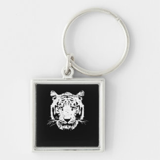 White Tiger Head Wild Cat Lover Zoo Animal Gifft Key Ring