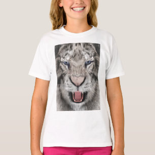 White Tiger Head Wildlife Aesthetic T-Shirt