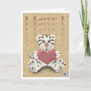 White Tiger Holiday Card