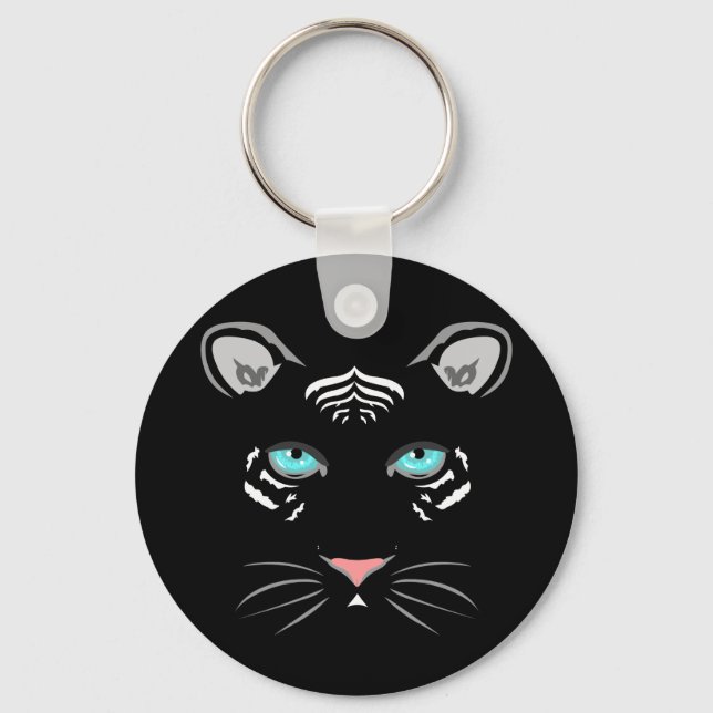 White Tiger Key Ring (Front)