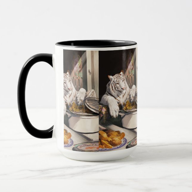 White Tiger Kitchen Moment Mug (Left)
