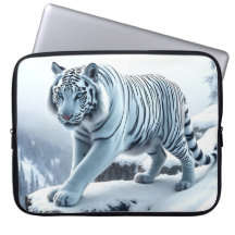 White Tiger Laptop Sleeve Case