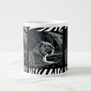 White tiger large coffee mug