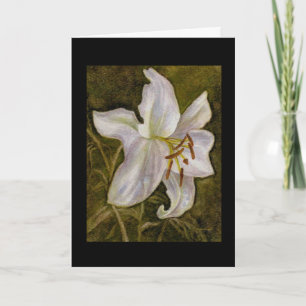 White Tiger Lily Easter Card