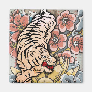 White Tiger Magnet