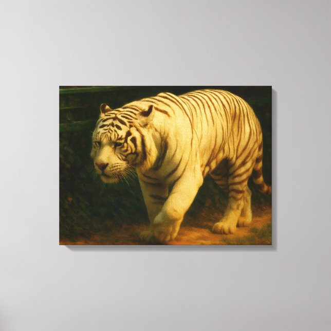 White Tiger Majesty – Stylised Wildlife Art Print (Front)