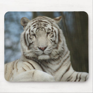 White Tiger Mouse Mat