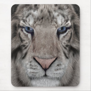 White Tiger Mouse Mat