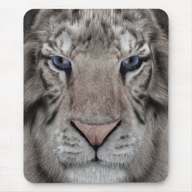 White Tiger Mouse Mat (Front)