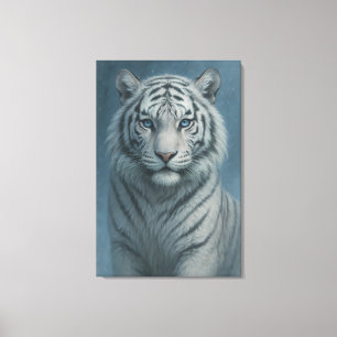 White Tiger – Mystical Fantasy Portrait – ManJiang Canvas Print