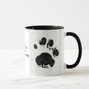White Tiger Paw Print Mug