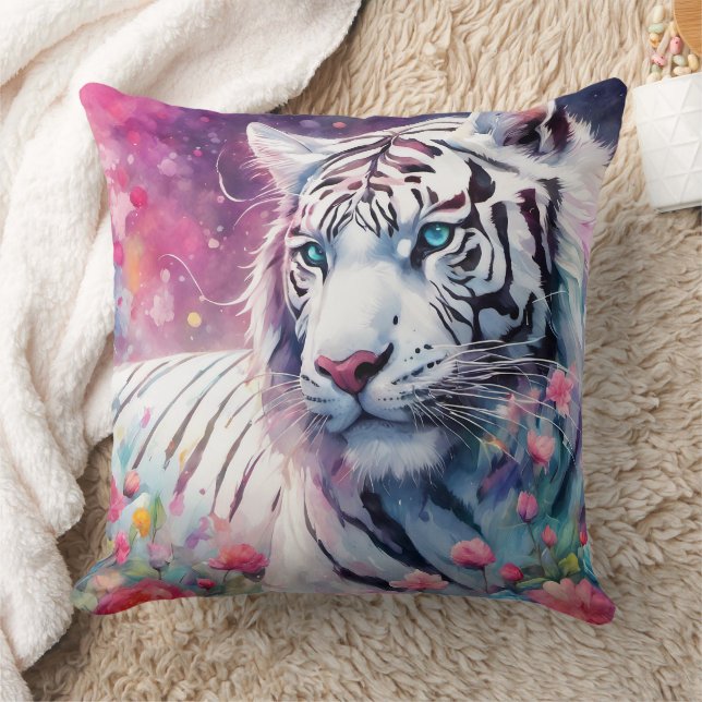 White Tiger -Pillow Cushion (Blanket)