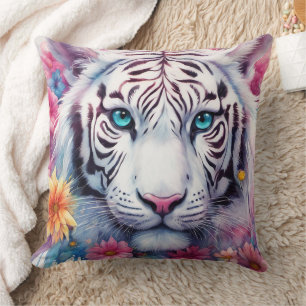 White Tiger -Pillow Cushion