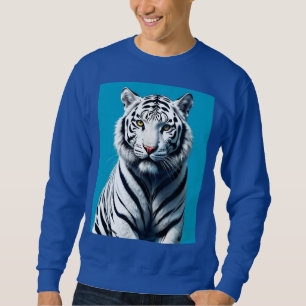 White Tiger Pop Art – Fierce & Colorful Wild Cat  Sweatshirt