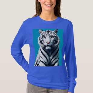 White Tiger Pop Art – Fierce & Colorful Wild Cat T-Shirt