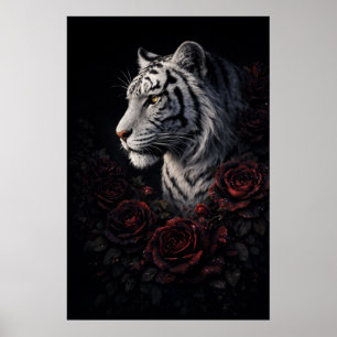White Tiger Portrait – Calm Power and Silent Gaze Poster