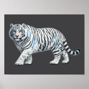 White Tiger Poster Print or Digital Download Art