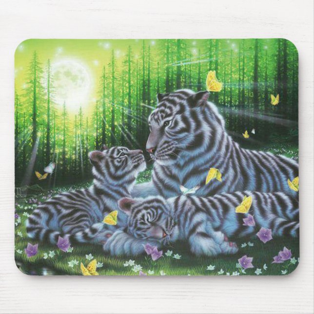 White Tiger Serenity Mouse Mat (Front)