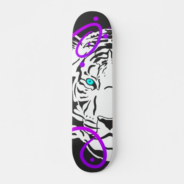 White Tiger Skateboard (Front)